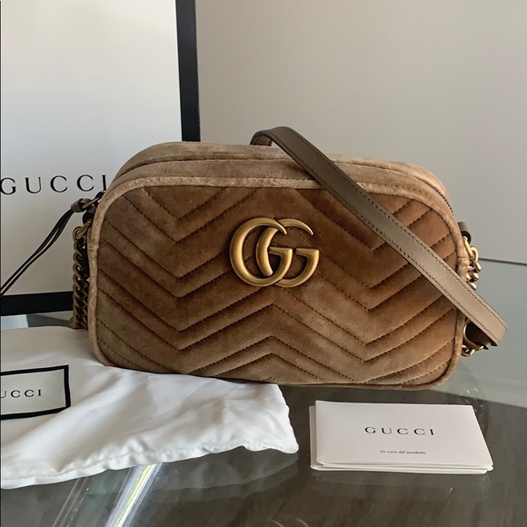 Gucci Handbags - Gucci Marmont Velvet Crossbody Handbag
